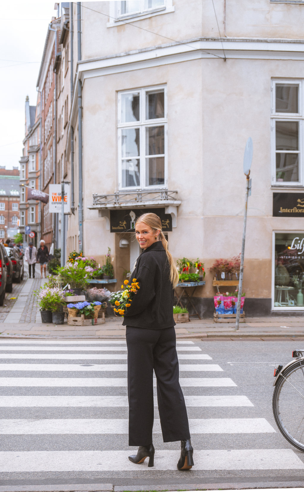 Black 100% Wool Trousers