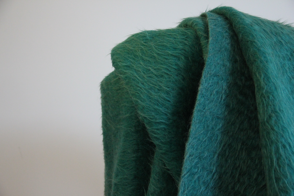 Portuguese 100% Wool "Papa" Emerald Blanket