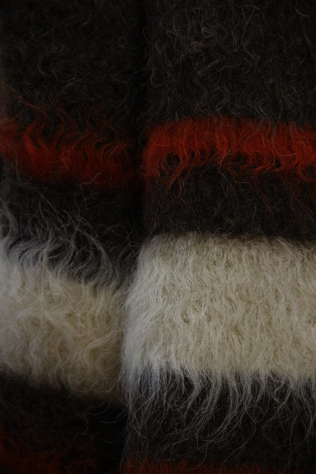 Portuguese 100% Wool "Papa" Brown Striped Blanket