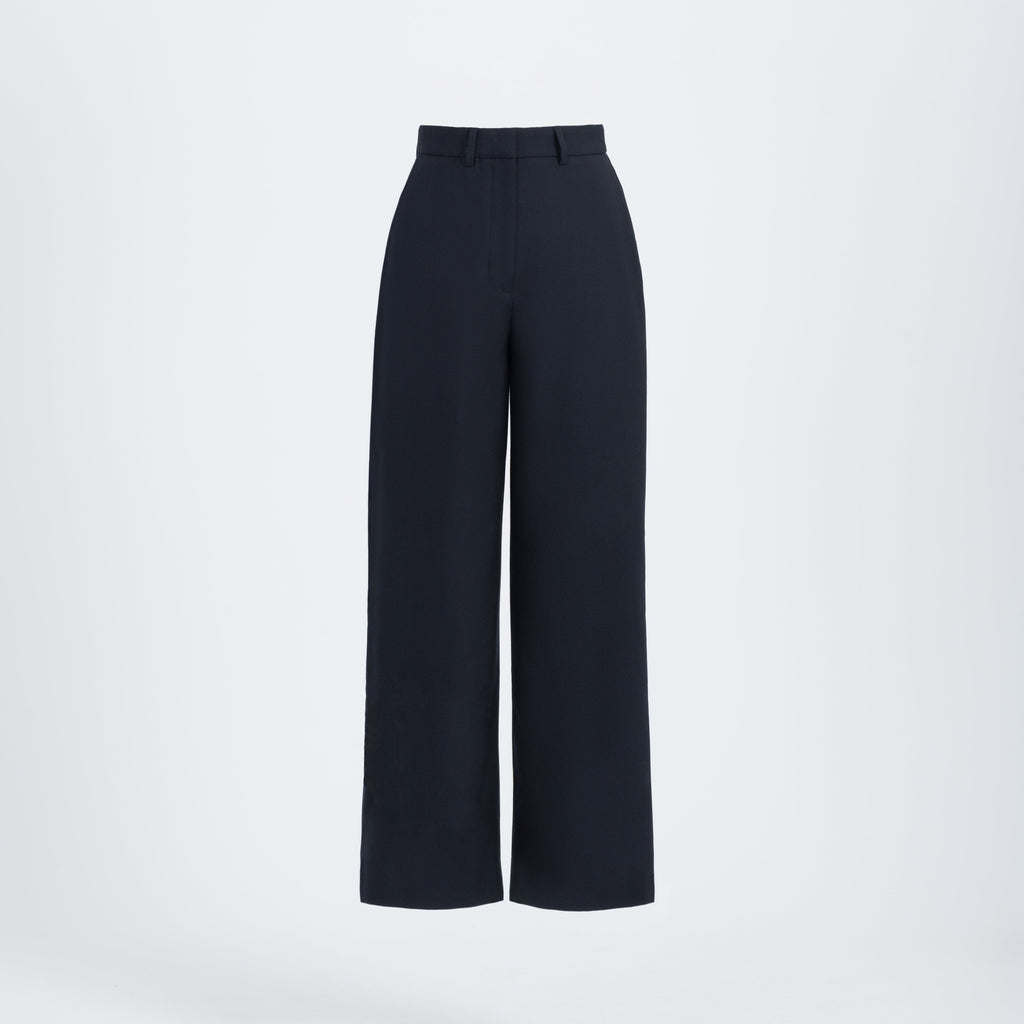 Black 100% Wool Trousers