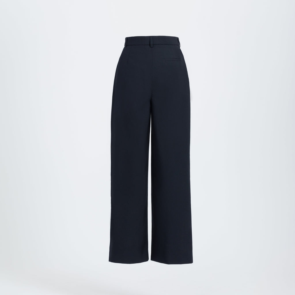 Black 100% Wool Trousers