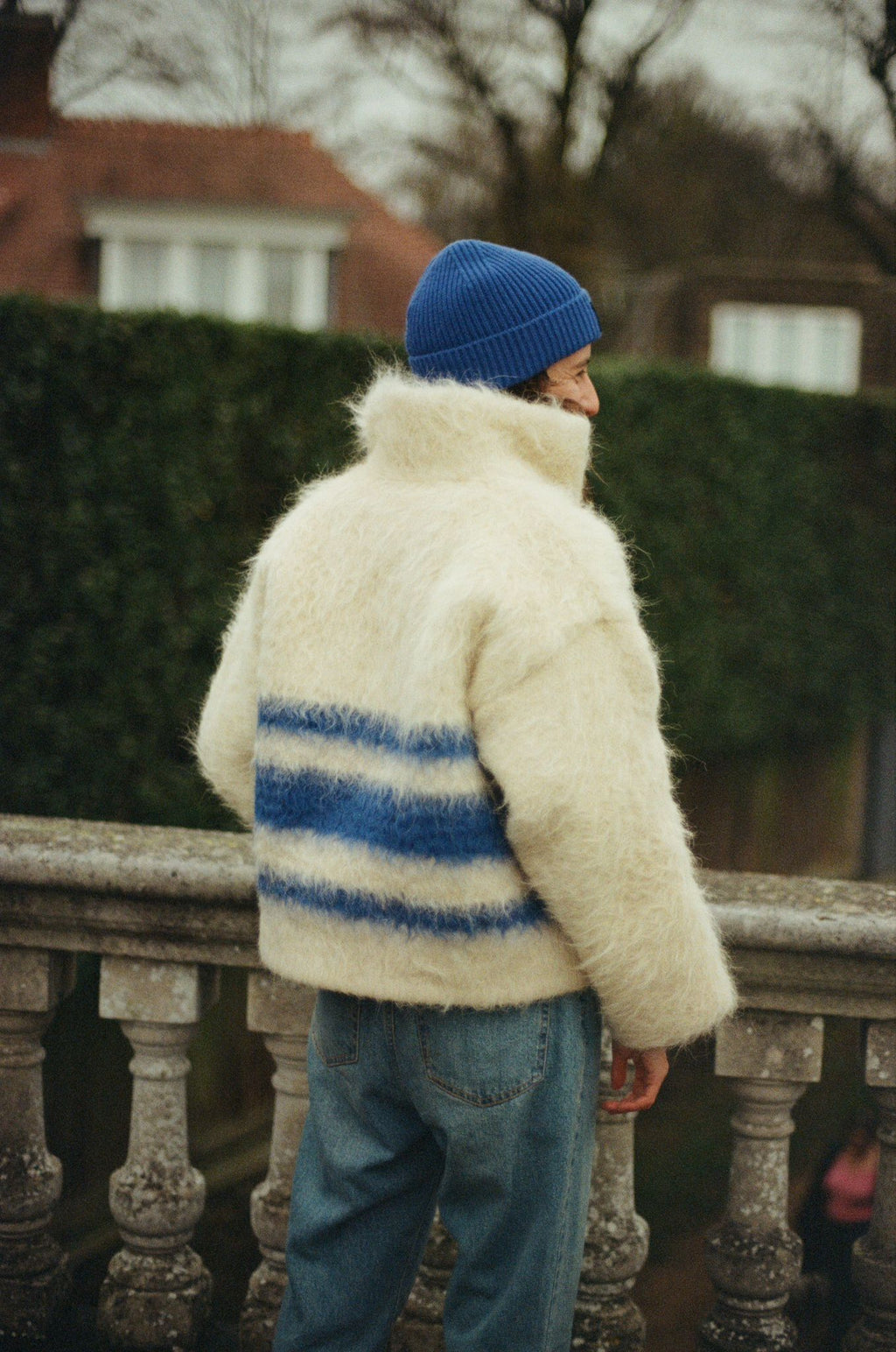 Portuguese 100% Wool `Blue Striped "Papa" Jacket